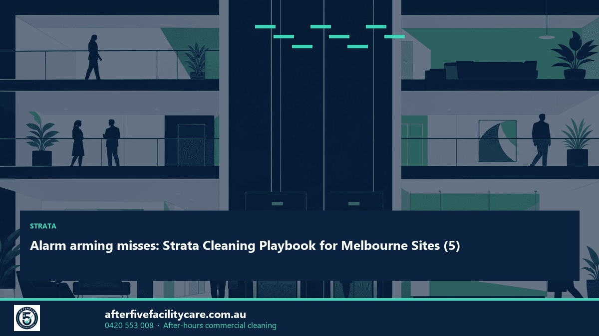 Infographic: Alarm arming misses: Strata Cleaning Playbook for Melbourne Sites (5)