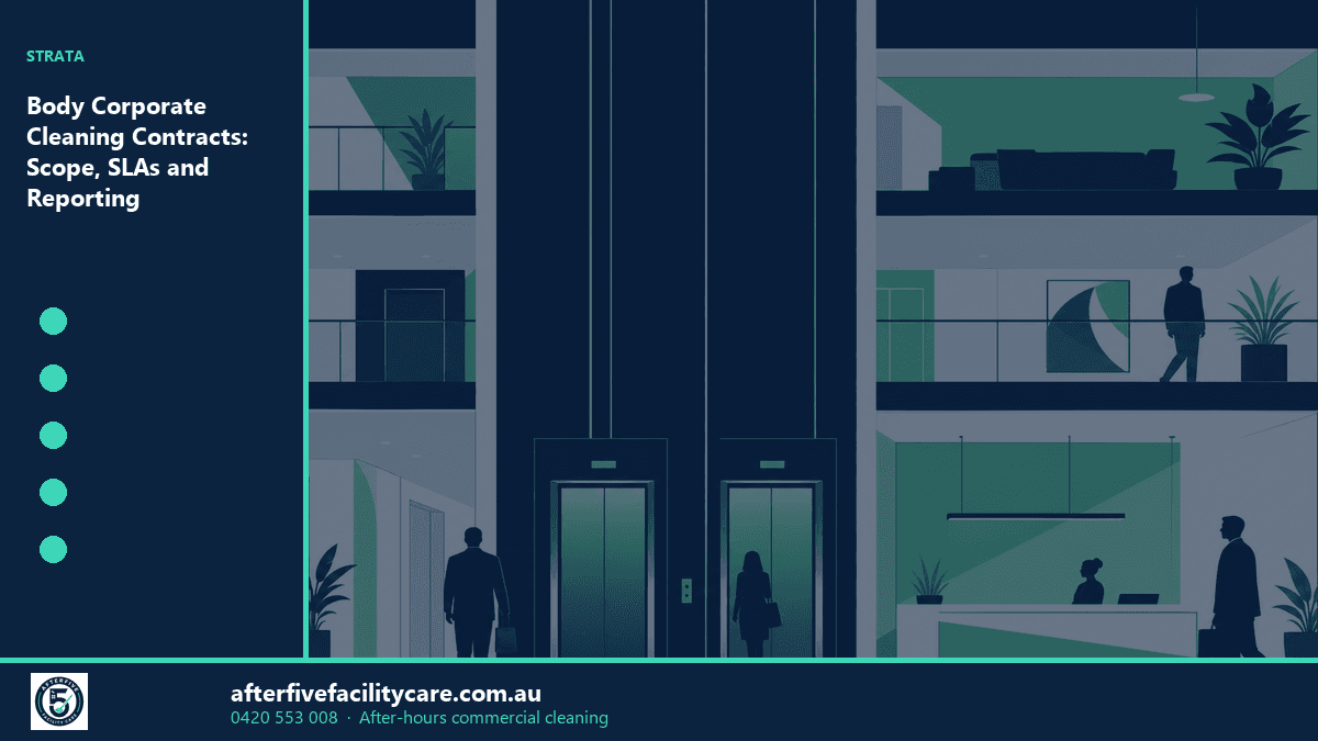 Infographic: Body Corporate Cleaning Contracts: Scope, SLAs and Reporting