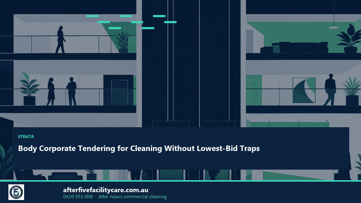 Infographic: Body Corporate Tendering for Cleaning Without Lowest-Bid Traps
