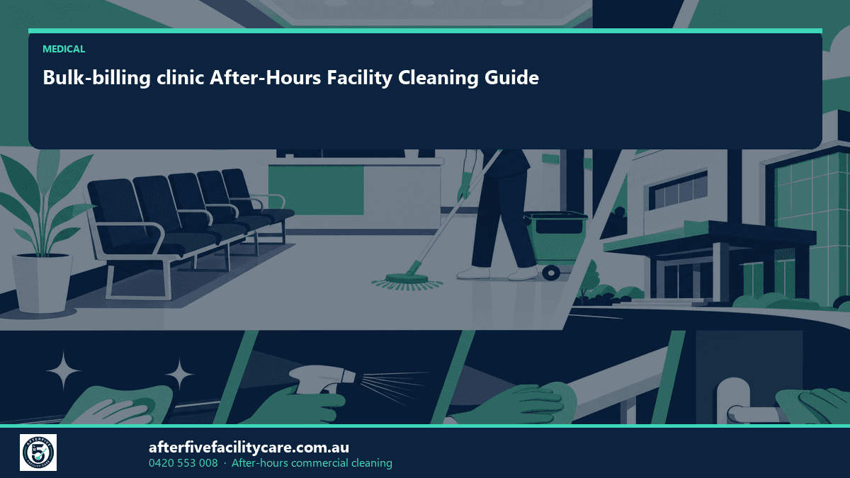 Infographic: Bulk-billing clinic After-Hours Facility Cleaning Guide