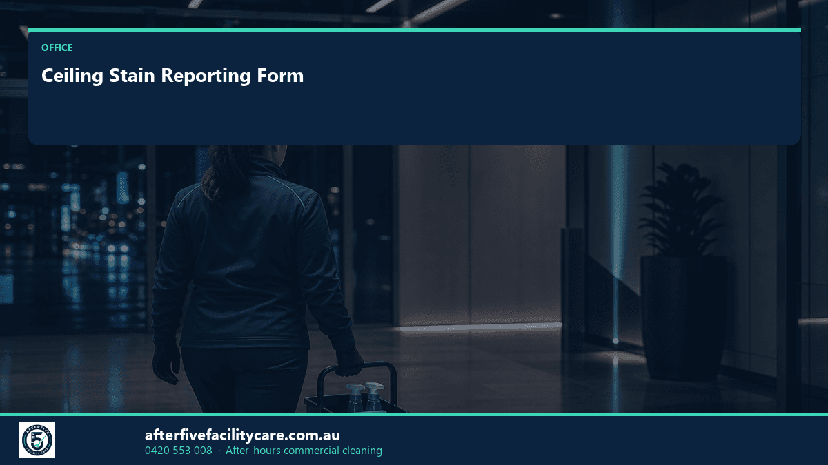 Infographic: Ceiling Stain Reporting Form