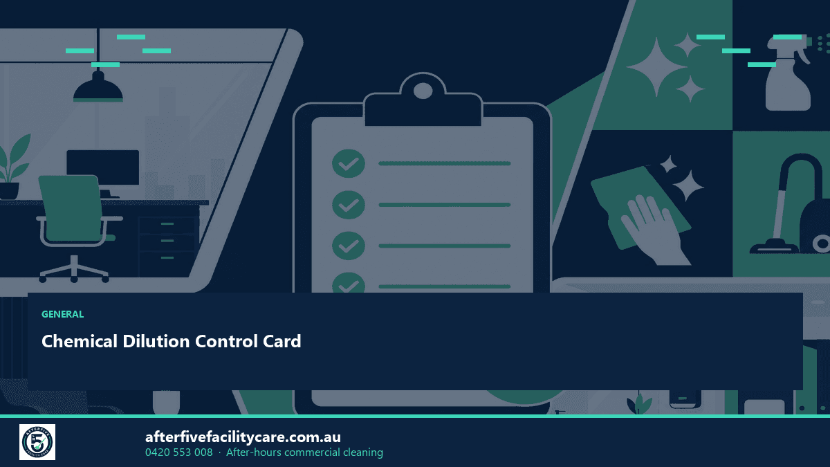 Infographic: Chemical Dilution Control Card