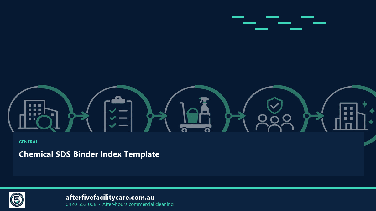 Infographic: Chemical SDS Binder Index Template