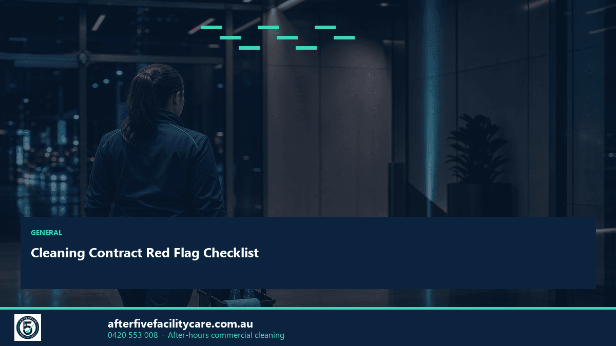 Infographic: Cleaning Contract Red Flag Checklist