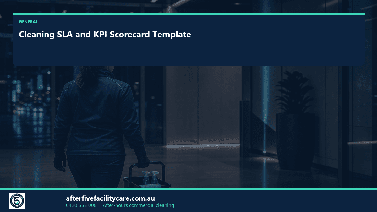 Infographic: Cleaning SLA and KPI Scorecard Template