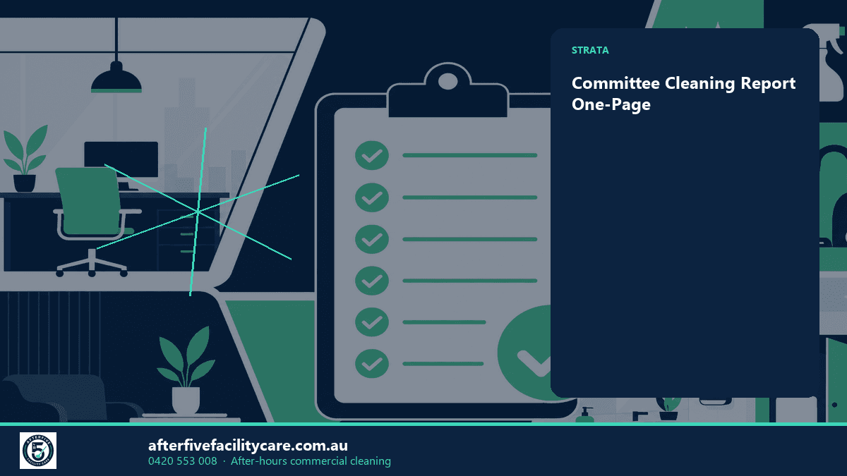 Infographic: Committee Cleaning Report One-Page