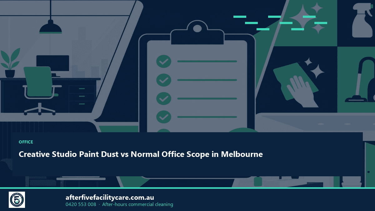 Infographic: Creative Studio Paint Dust vs Normal Office Scope in Melbourne