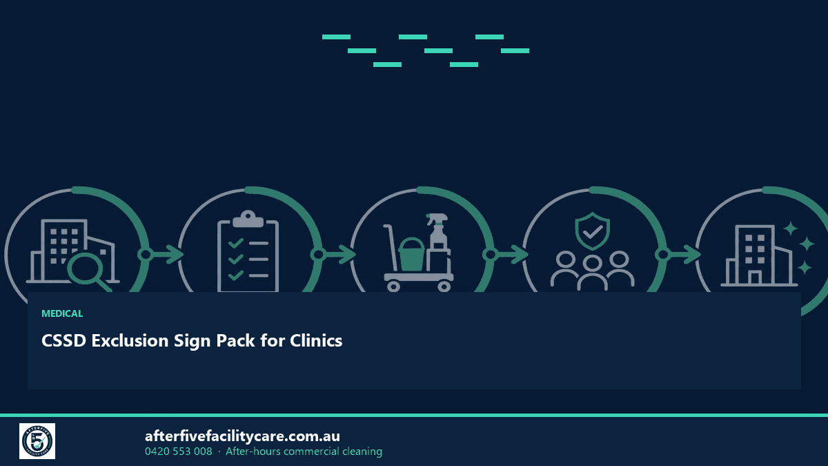 Infographic: CSSD Exclusion Sign Pack for Clinics
