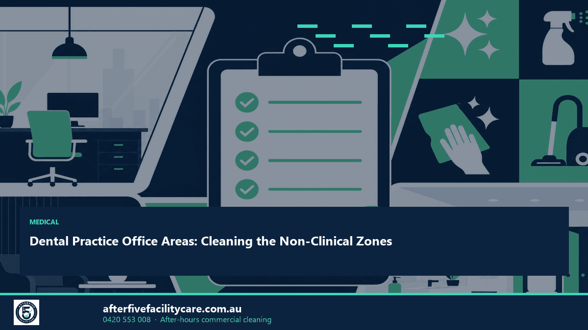 Infographic: Dental Practice Office Areas: Cleaning the Non-Clinical Zones
