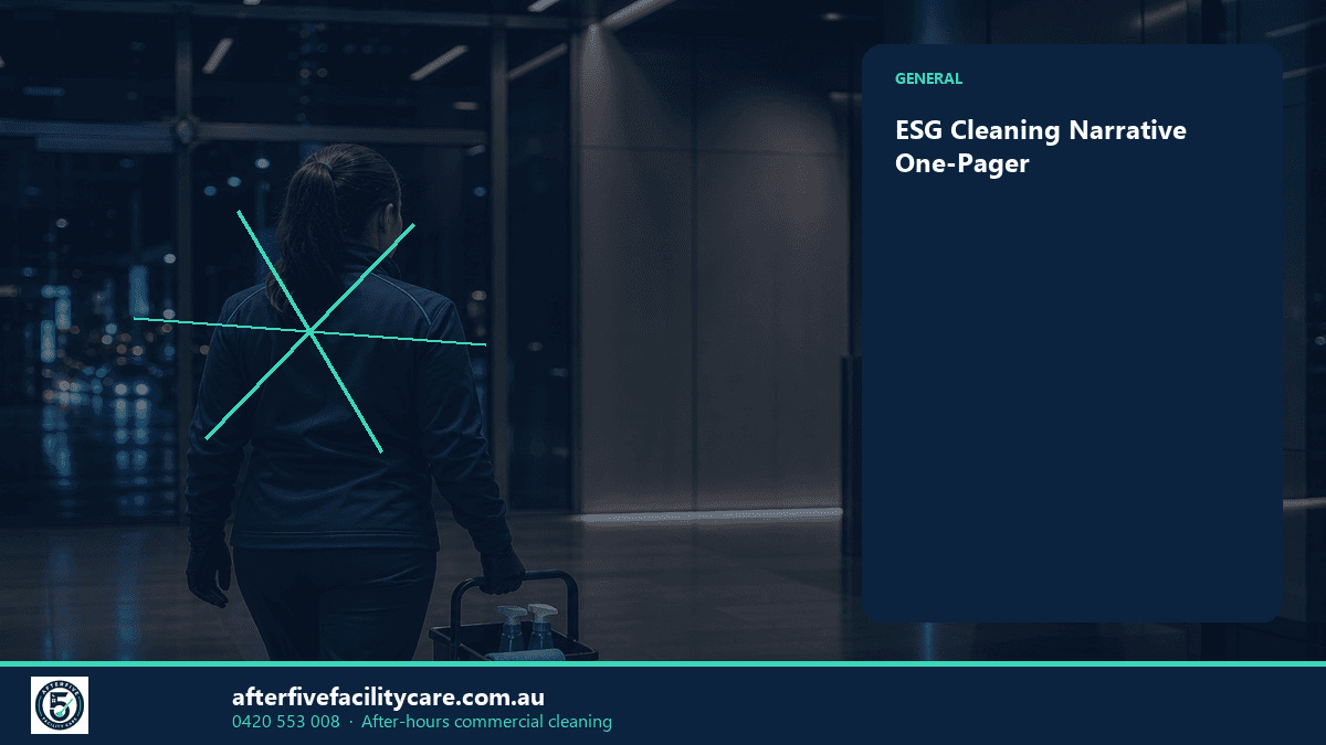 Infographic: ESG Cleaning Narrative One-Pager