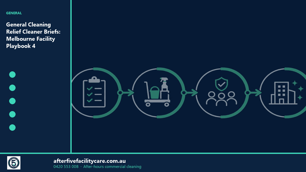 Infographic: General Cleaning Relief Cleaner Briefs: Melbourne Facility Playbook 4