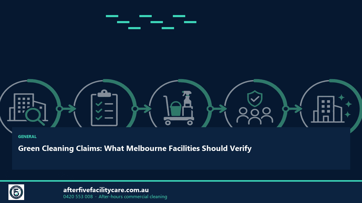 Infographic: Green Cleaning Claims: What Melbourne Facilities Should Verify
