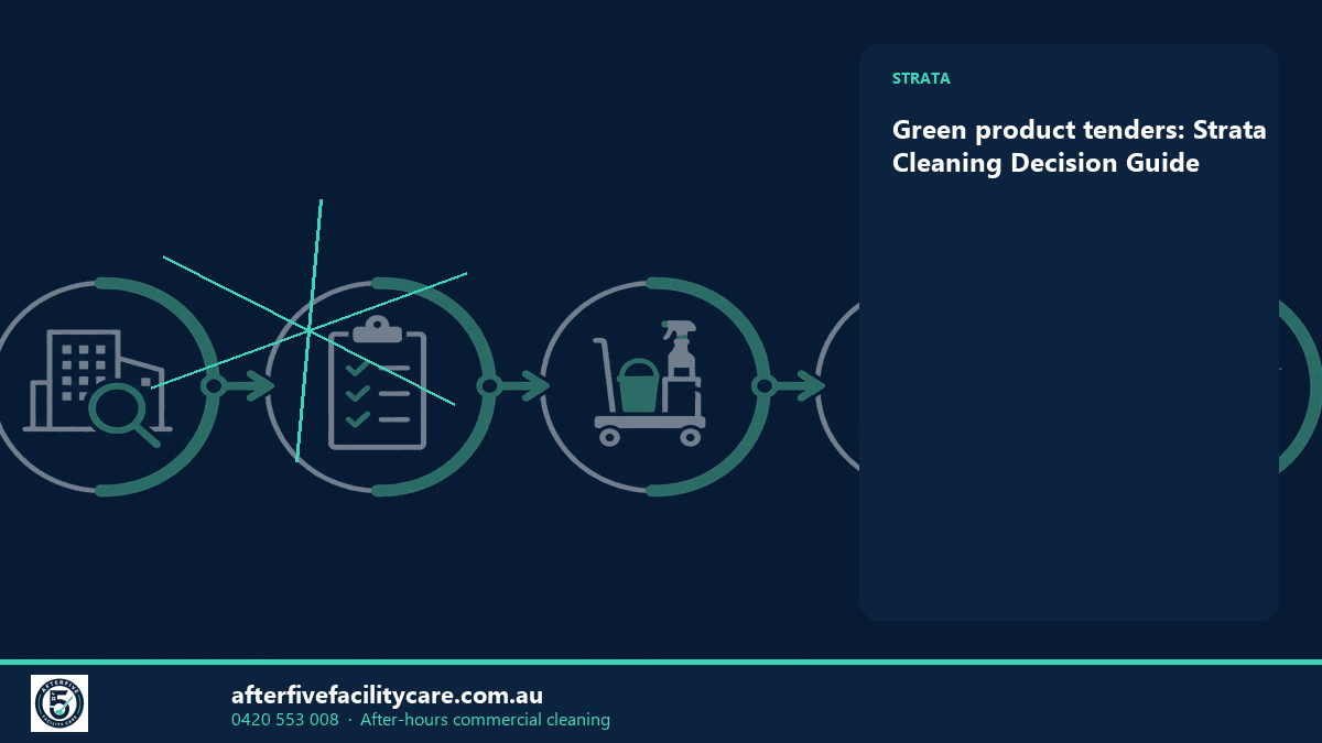 Infographic: Green product tenders: Strata Cleaning Decision Guide