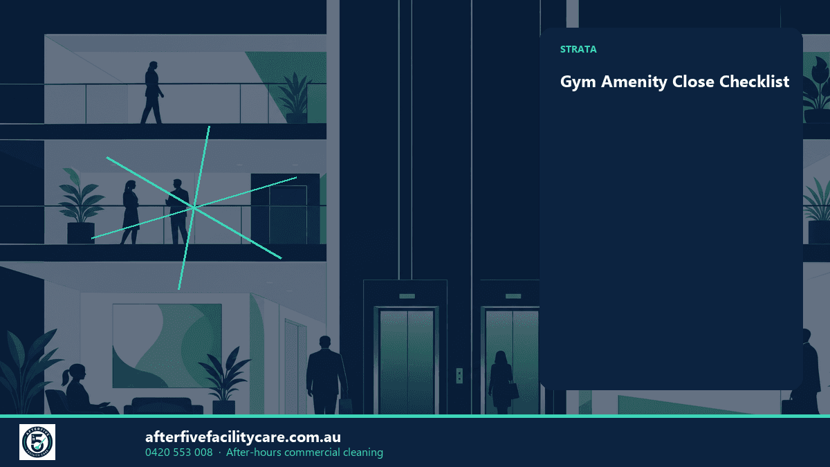 Infographic: Gym Amenity Close Checklist