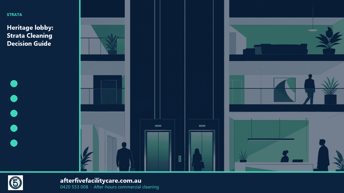 Infographic: Heritage lobby: Strata Cleaning Decision Guide