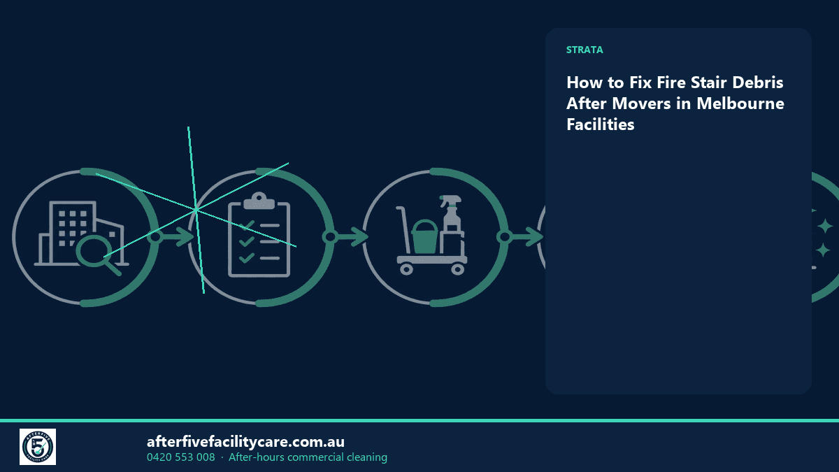 Infographic: How to Fix Fire Stair Debris After Movers in Melbourne Facilities