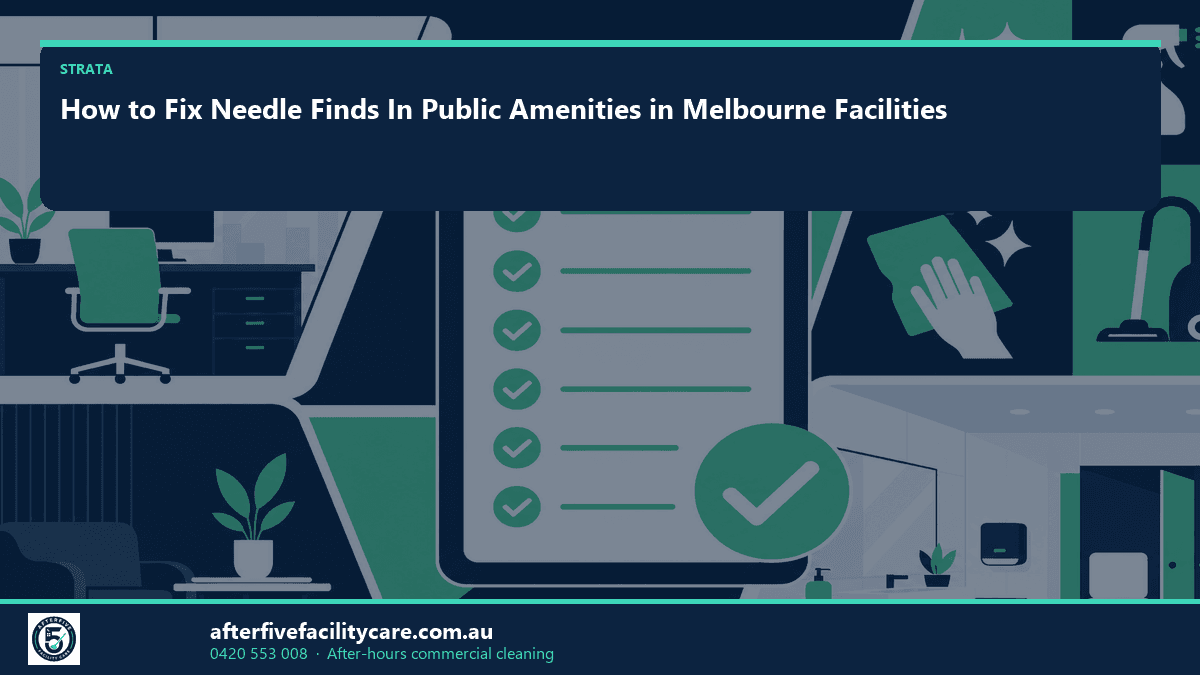 Infographic: How to Fix Needle Finds In Public Amenities in Melbourne Facilities