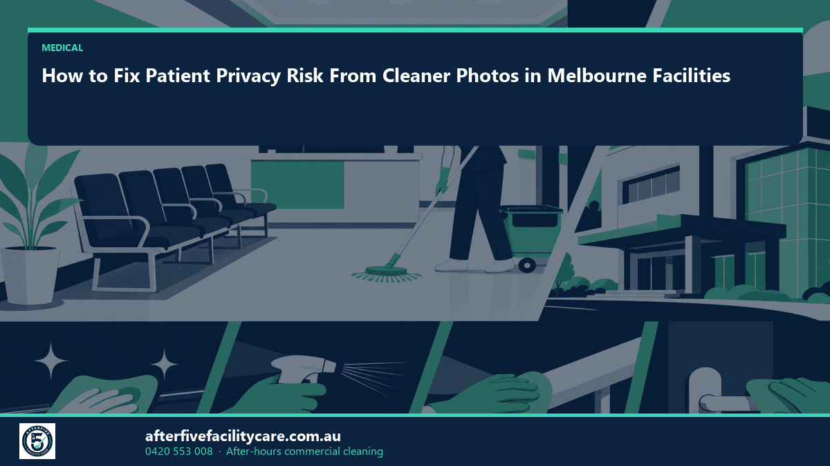 Infographic: How to Fix Patient Privacy Risk From Cleaner Photos in Melbourne Facilities