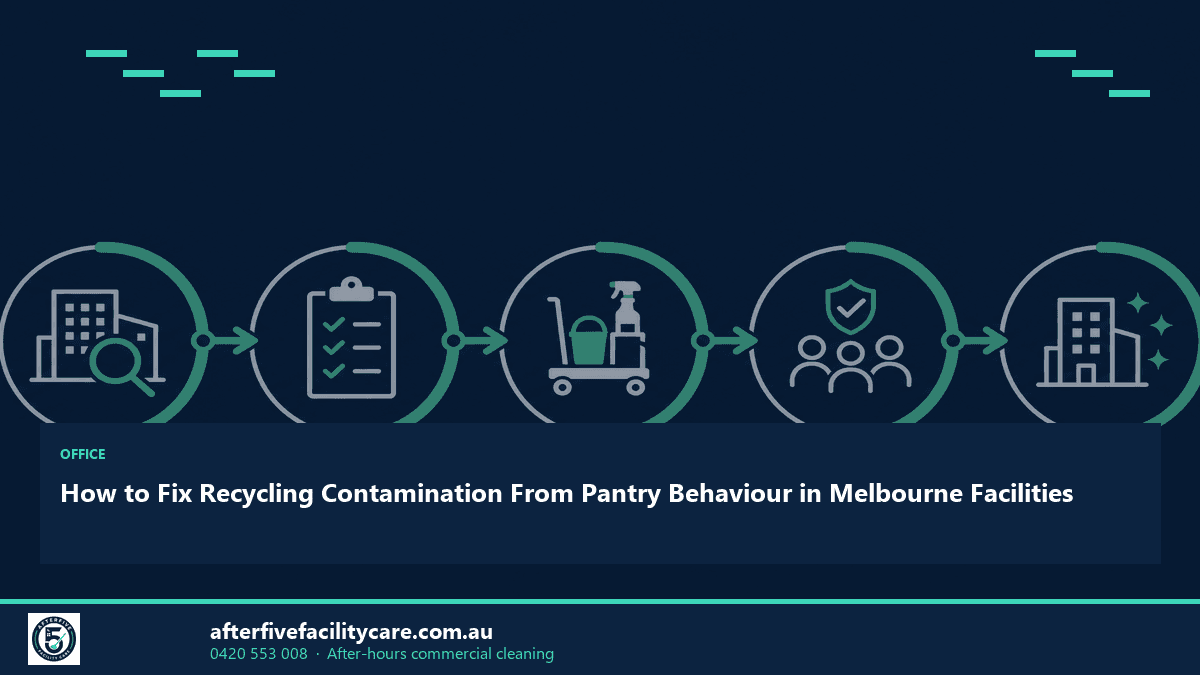 Infographic: How to Fix Recycling Contamination From Pantry Behaviour in Melbourne Facilities
