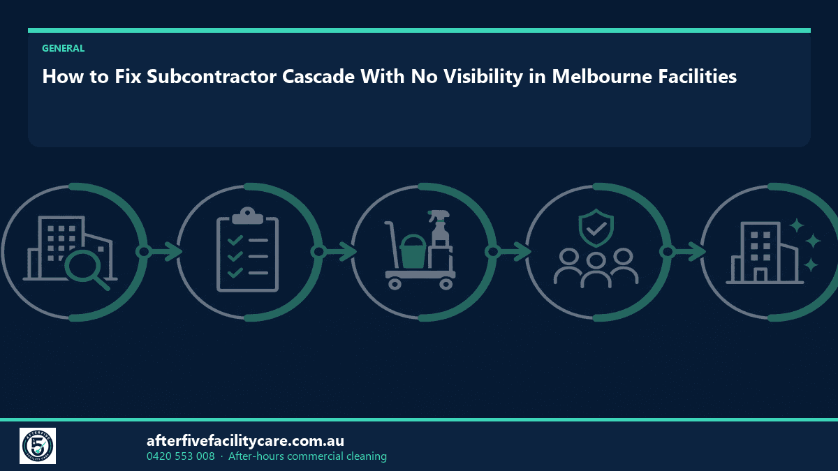 Infographic: How to Fix Subcontractor Cascade With No Visibility in Melbourne Facilities