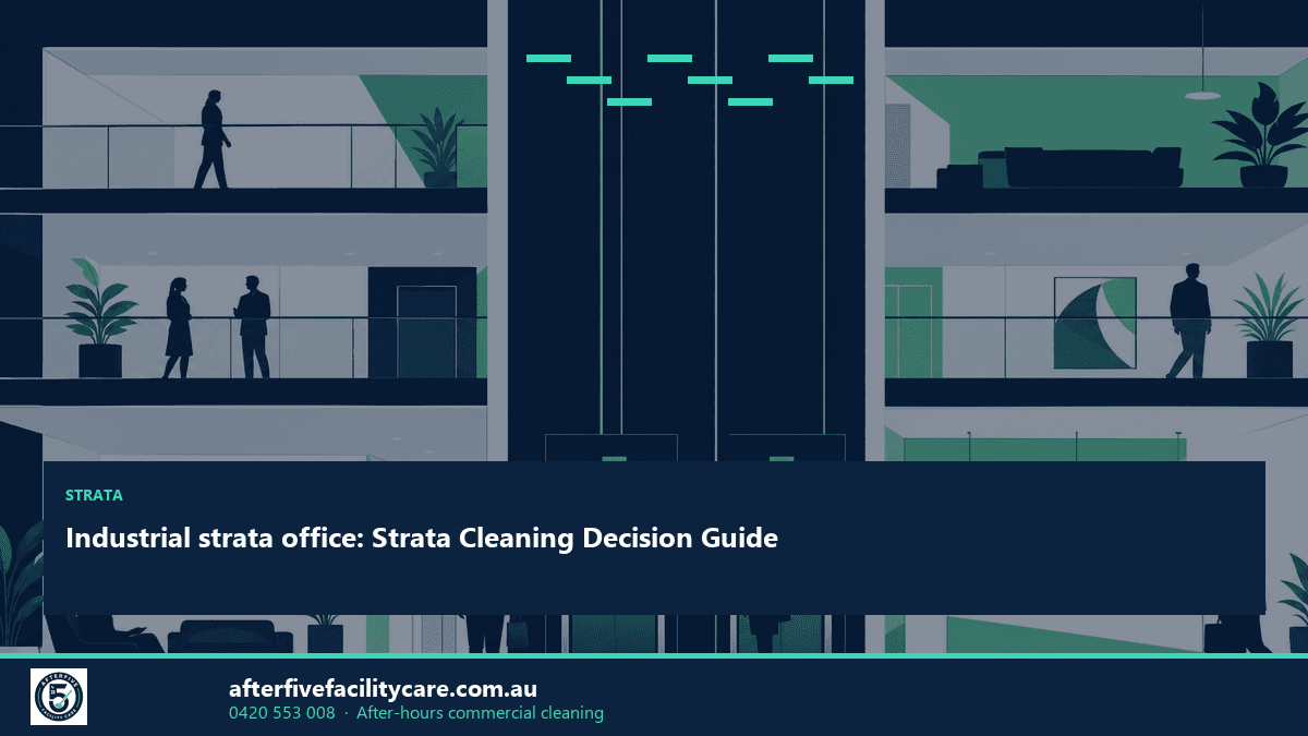 Infographic: Industrial strata office: Strata Cleaning Decision Guide