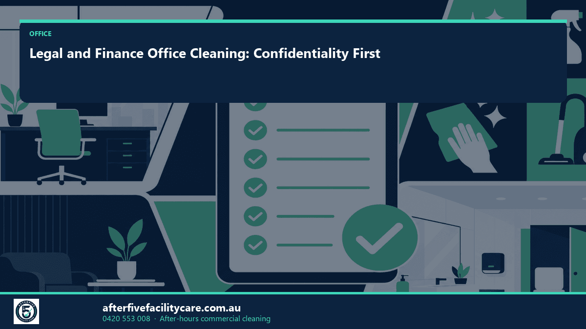 Infographic: Legal and Finance Office Cleaning: Confidentiality First