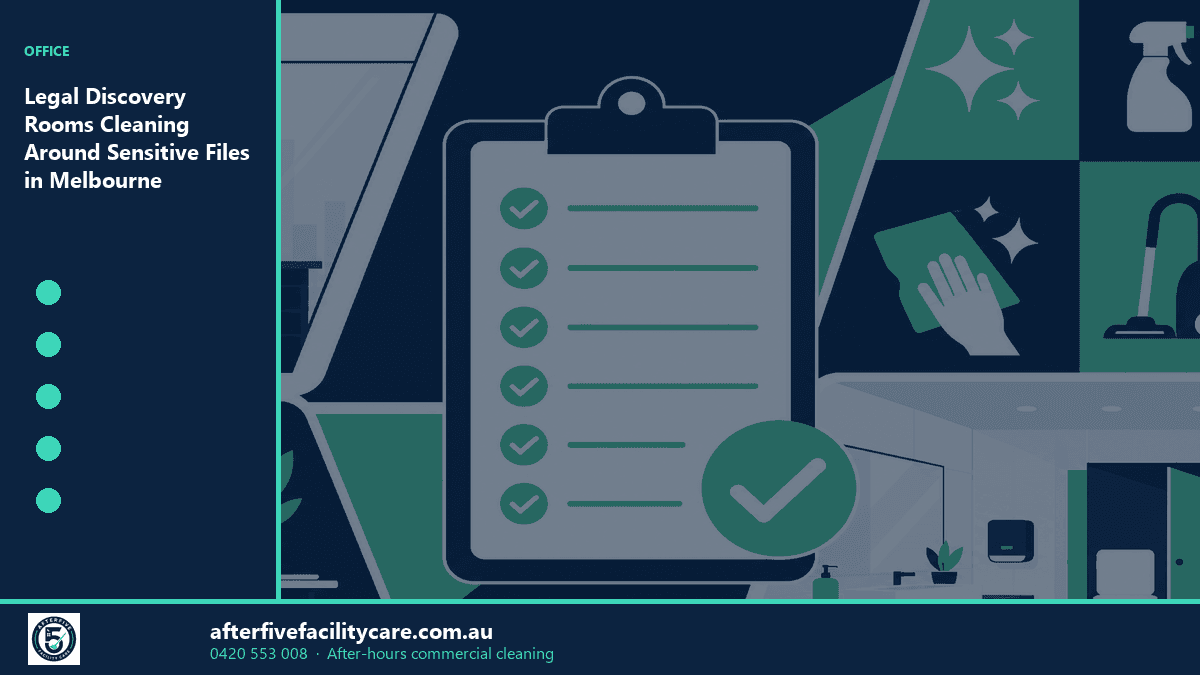 Infographic: Legal Discovery Rooms Cleaning Around Sensitive Files in Melbourne