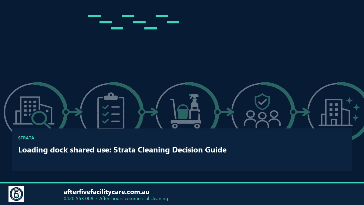 Infographic: Loading dock shared use: Strata Cleaning Decision Guide