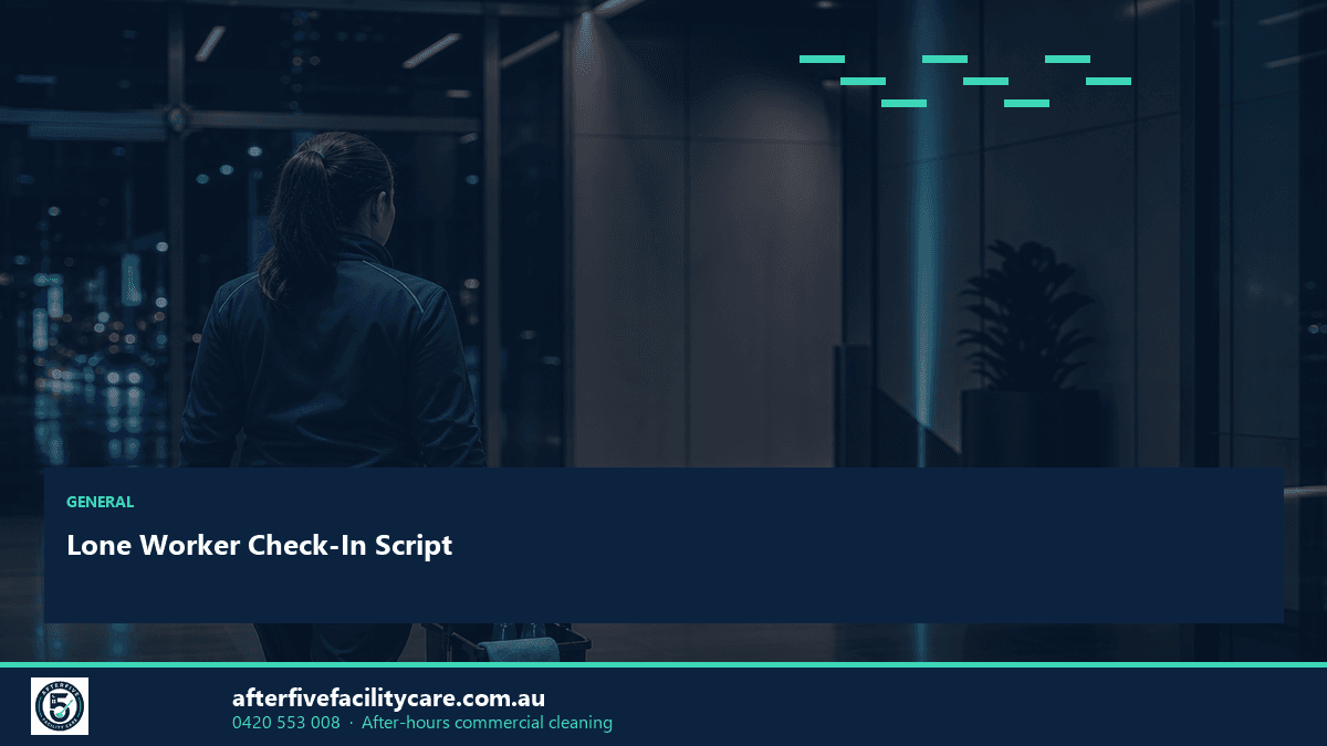 Infographic: Lone Worker Check-In Script