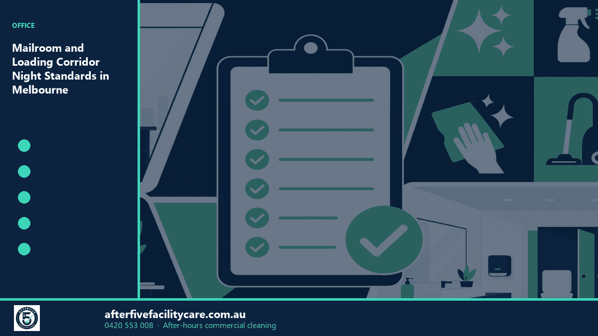 Infographic: Mailroom and Loading Corridor Night Standards in Melbourne