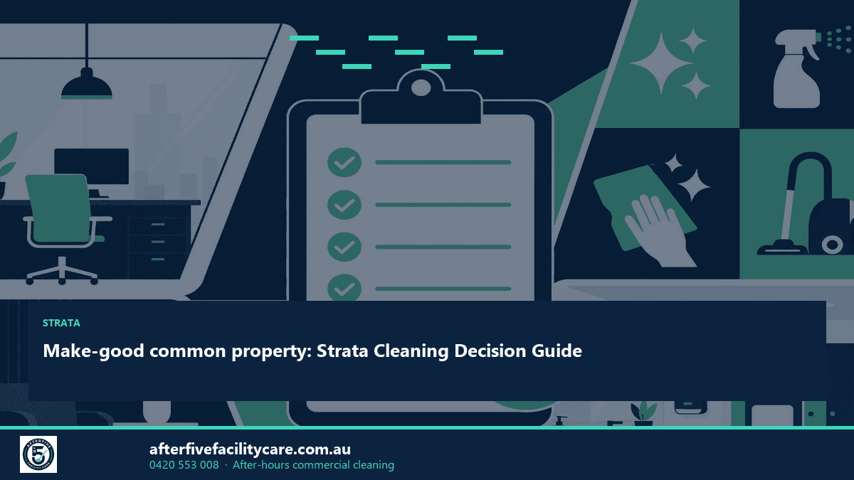 Infographic: Make-good common property: Strata Cleaning Decision Guide