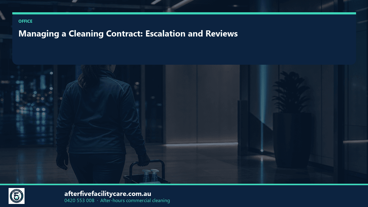 Infographic: Managing a Cleaning Contract: Escalation and Reviews