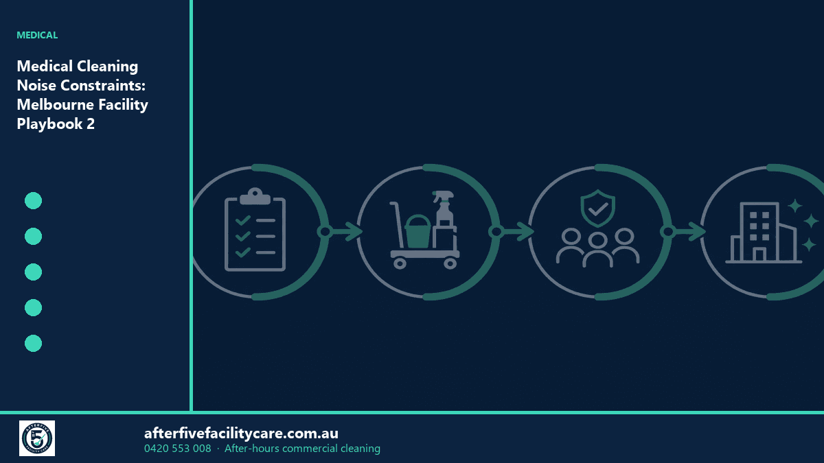 Infographic: Medical Cleaning Noise Constraints: Melbourne Facility Playbook 2