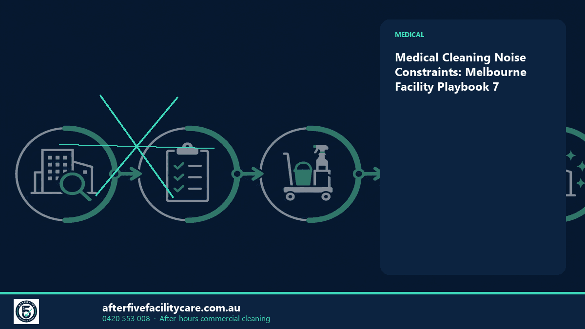 Infographic: Medical Cleaning Noise Constraints: Melbourne Facility Playbook 7