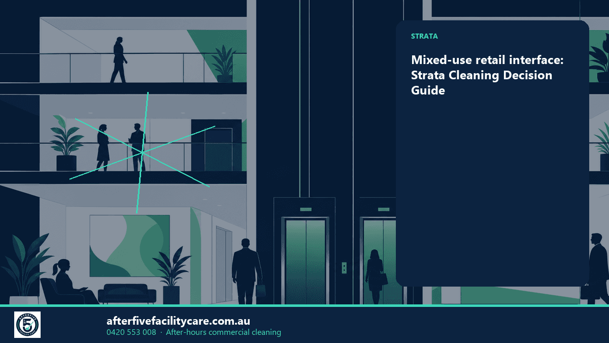Infographic: Mixed-use retail interface: Strata Cleaning Decision Guide