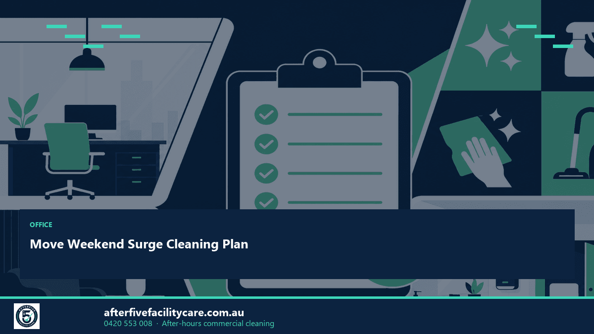 Infographic: Move Weekend Surge Cleaning Plan