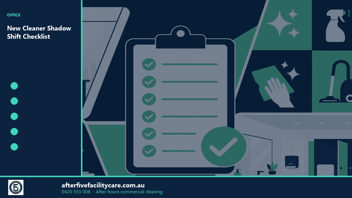 Infographic: New Cleaner Shadow Shift Checklist