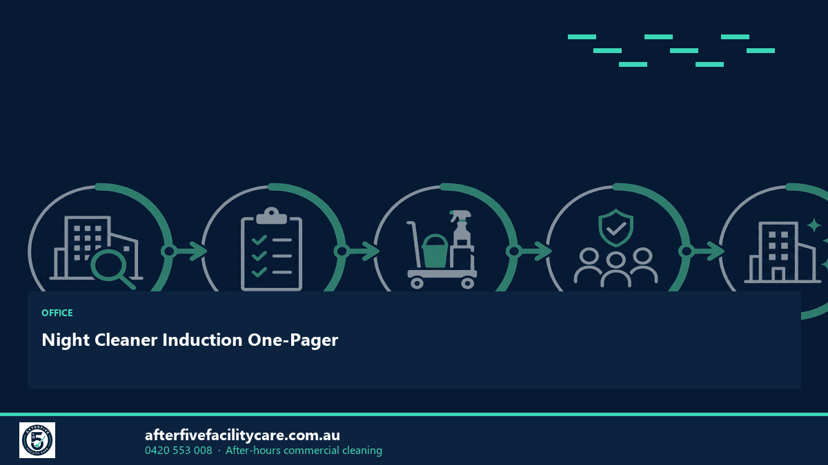 Infographic: Night Cleaner Induction One-Pager