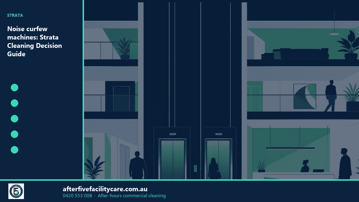 Infographic: Noise curfew machines: Strata Cleaning Decision Guide