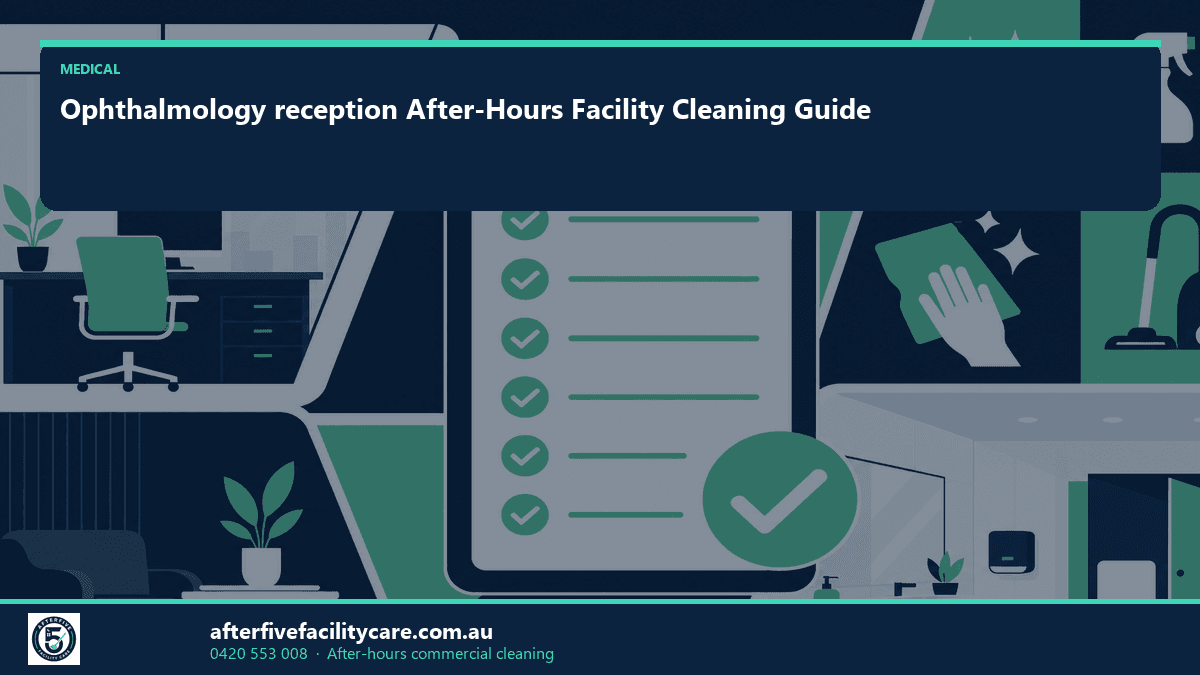 Infographic: Ophthalmology reception After-Hours Facility Cleaning Guide
