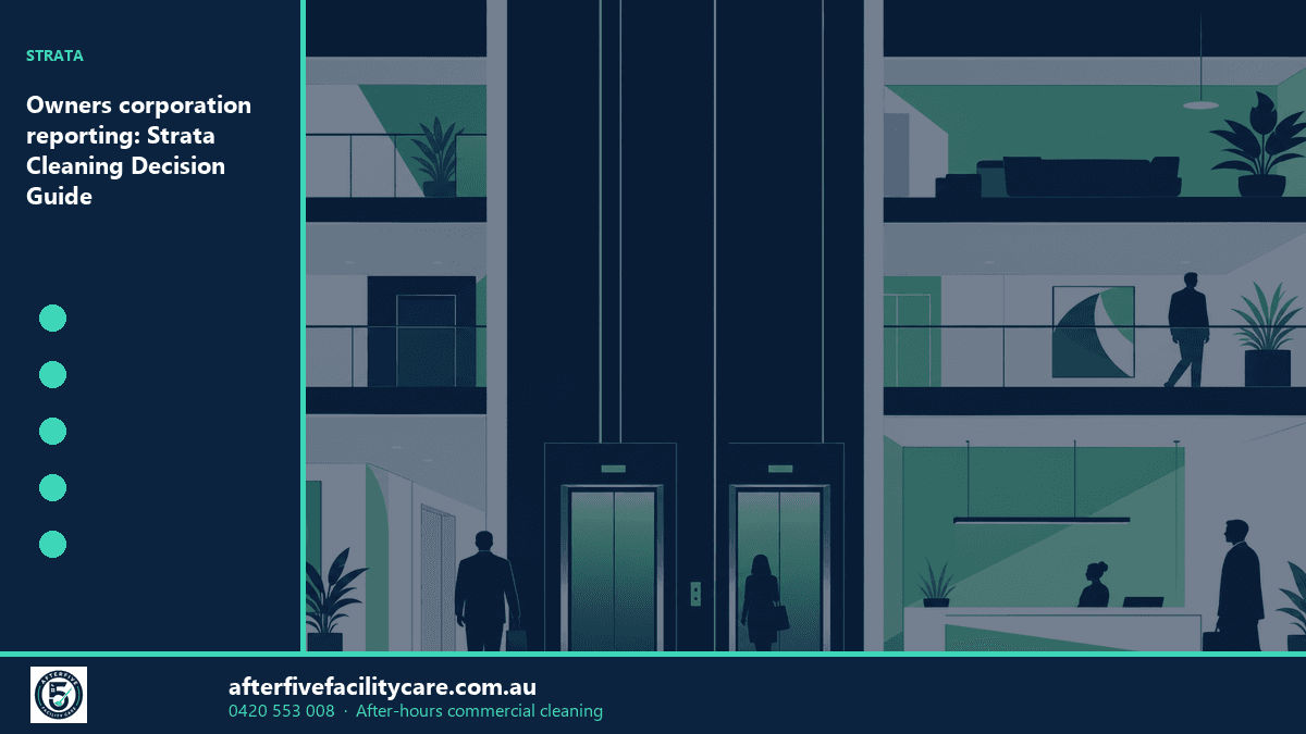 Infographic: Owners corporation reporting: Strata Cleaning Decision Guide