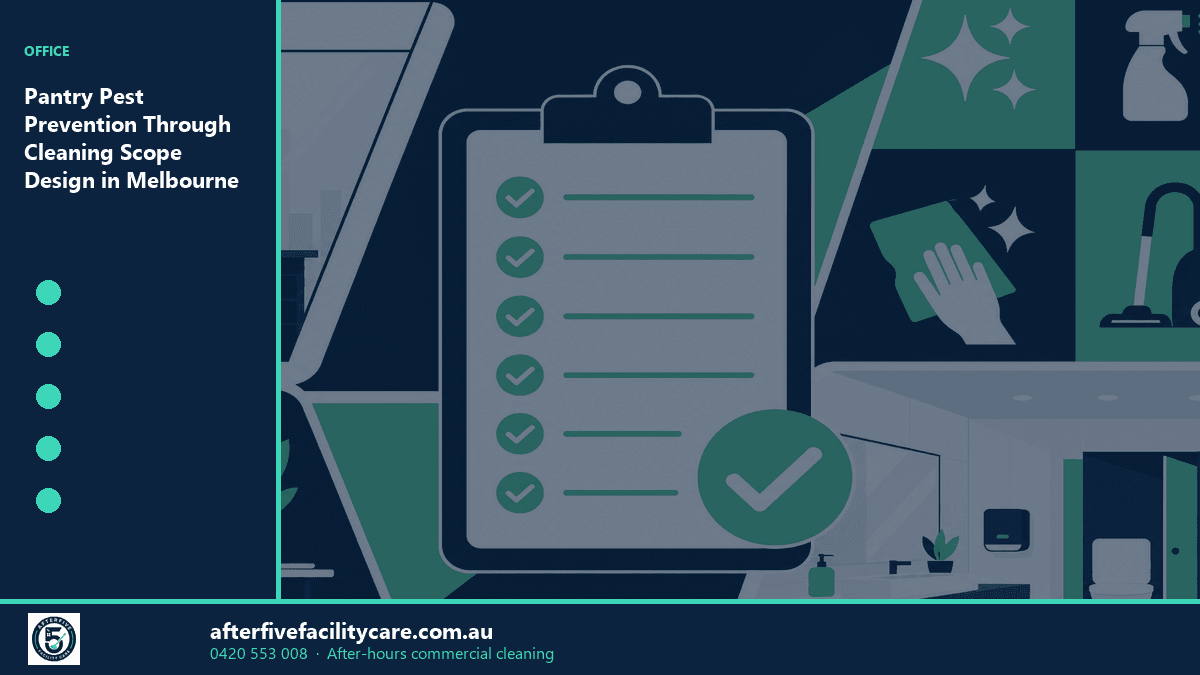 Infographic: Pantry Pest Prevention Through Cleaning Scope Design in Melbourne