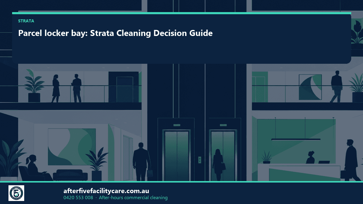 Infographic: Parcel locker bay: Strata Cleaning Decision Guide