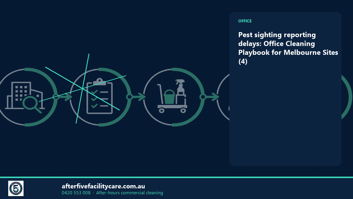 Infographic: Pest sighting reporting delays: Office Cleaning Playbook for Melbourne Sites (4)