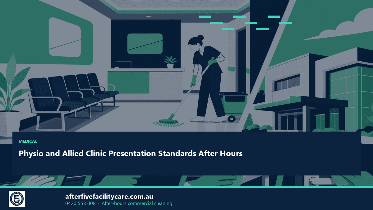 Infographic: Physio and Allied Clinic Presentation Standards After Hours