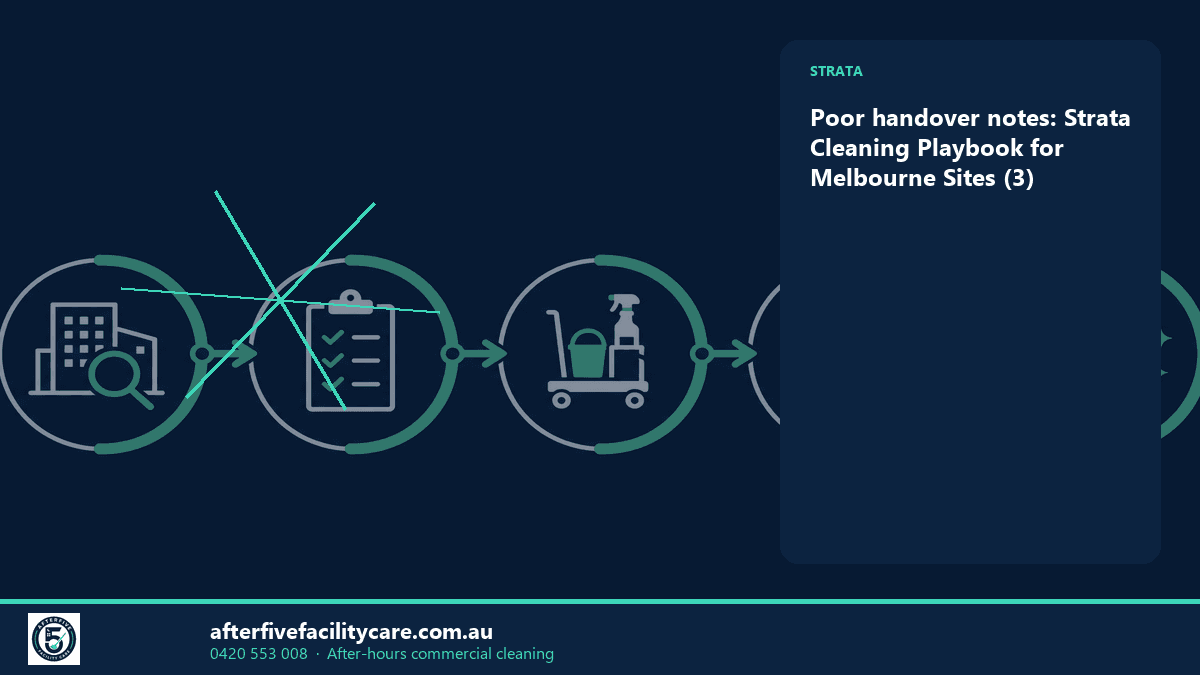 Infographic: Poor handover notes: Strata Cleaning Playbook for Melbourne Sites (3)