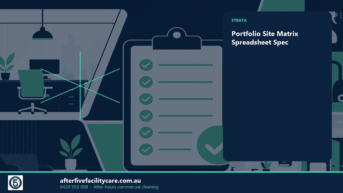 Infographic: Portfolio Site Matrix Spreadsheet Spec