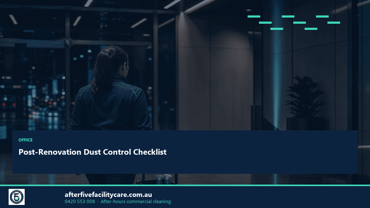 Infographic: Post-Renovation Dust Control Checklist