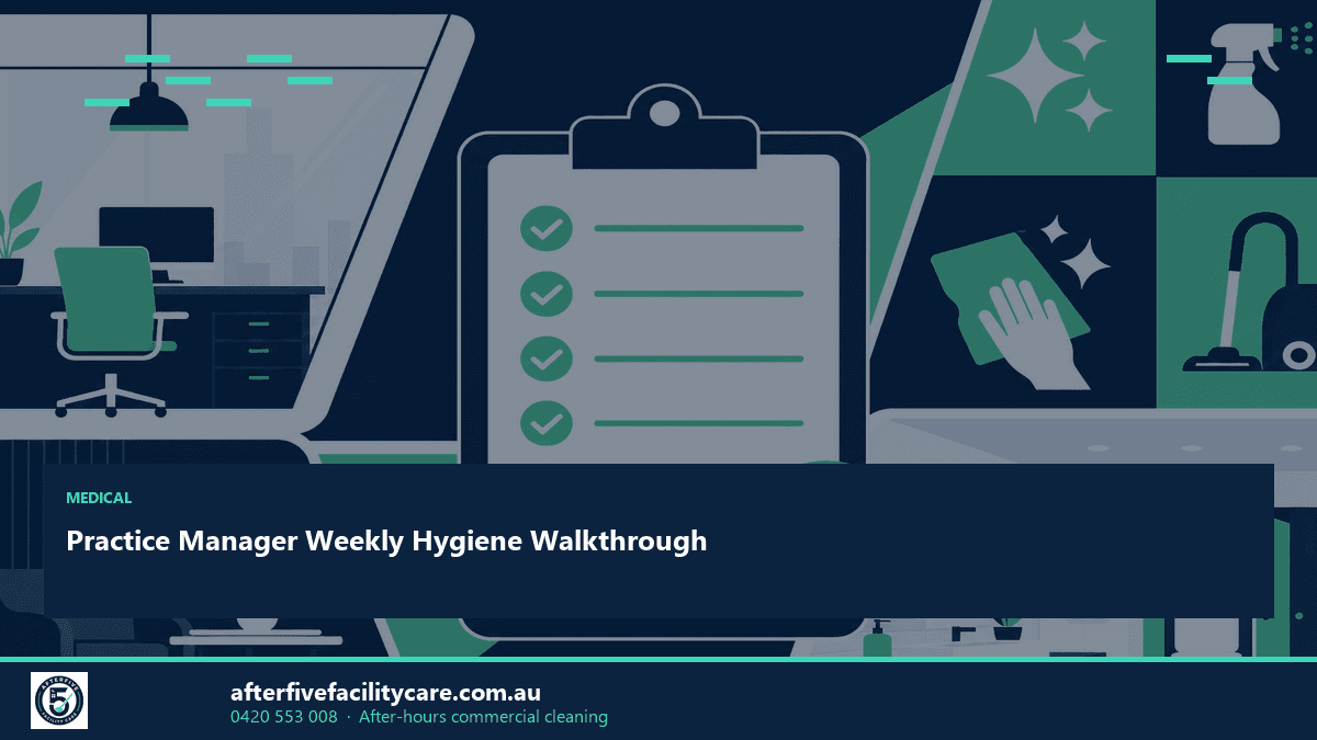 Infographic: Practice Manager Weekly Hygiene Walkthrough