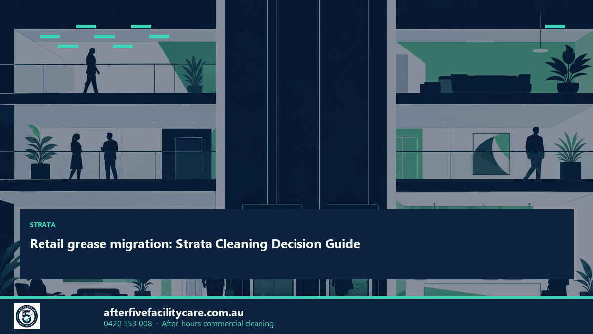 Infographic: Retail grease migration: Strata Cleaning Decision Guide